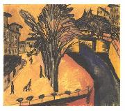 Ernst Ludwig Kirchner Gelbes Engelufer (heute: Engeldamm) in Berlin Spain oil painting artist